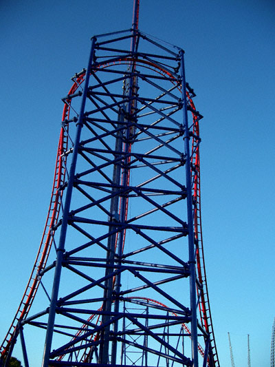 Mr. Freeze in the early morning at Six Flags Over Texas, Arlington, TX