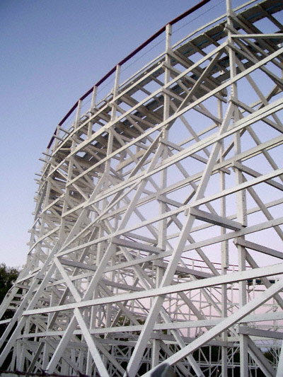 The Judge Roy Scream in the early morning at Six Flags Over Texas, Arlington, TX
