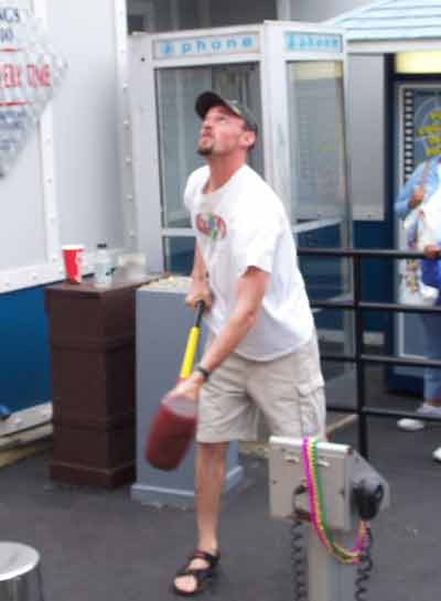 Craig playing a game @ Six Flags St. Louis
