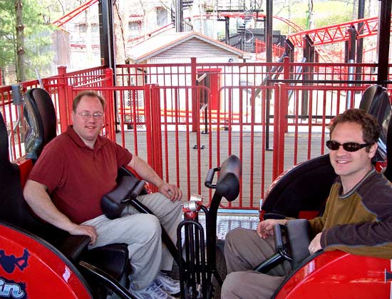 The new for 2007 Tony Hawk's Big Spin Rollercoaster at Six Flags St. Louis, Allenton, MO