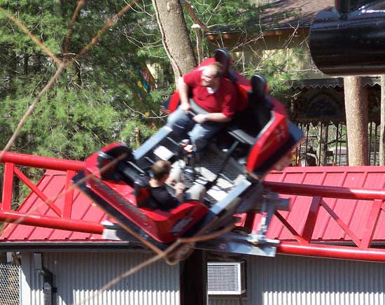 The new for 2007 Tony Hawk's Big Spin Rollercoaster at Six Flags St. Louis, Allenton, MO