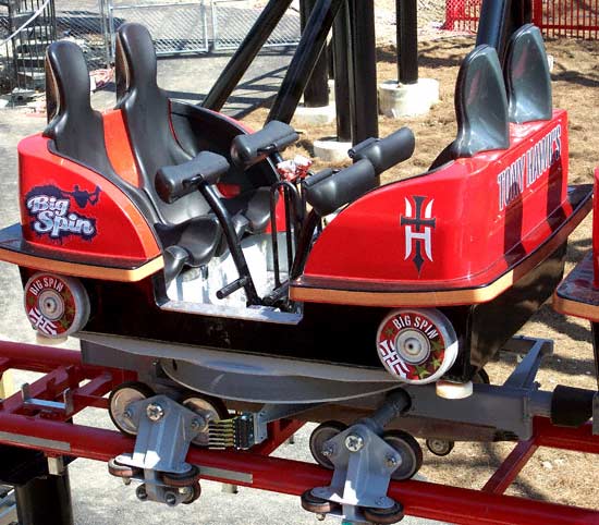 The new for 2007 Tony Hawk's Big Spin Rollercoaster at Six Flags St. Louis, Allenton, MO