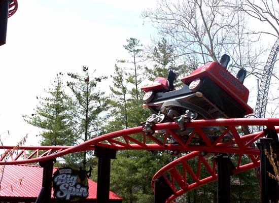 The new for 2007 Tony Hawk's Big Spin Rollercoaster at Six Flags St. Louis, Allenton, MO