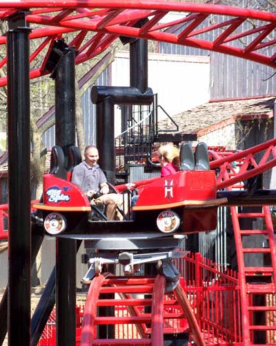 The new for 2007 Tony Hawk's Big Spin Rollercoaster at Six Flags St. Louis, Allenton, MO