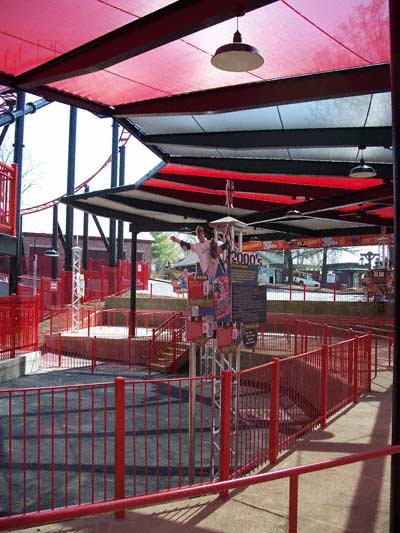 The new for 2007 Tony Hawk's Big Spin Rollercoaster at Six Flags St. Louis, Allenton, MO