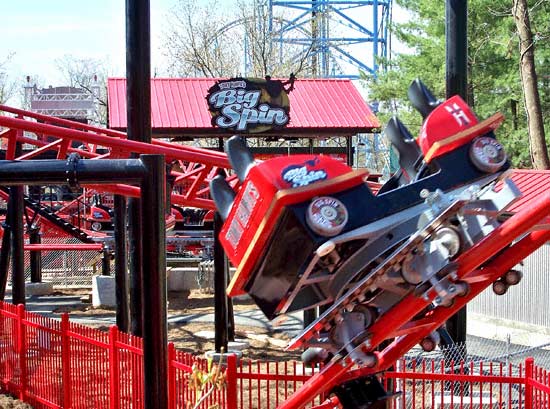 The new for 2007 Tony Hawk's Big Spin Rollercoaster at Six Flags St. Louis, Allenton, MO