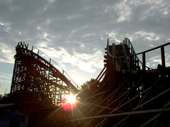 The New For 2008 Evel Knievel Rollercoaster at Six Flags St. Louis, Eureka, Missouri