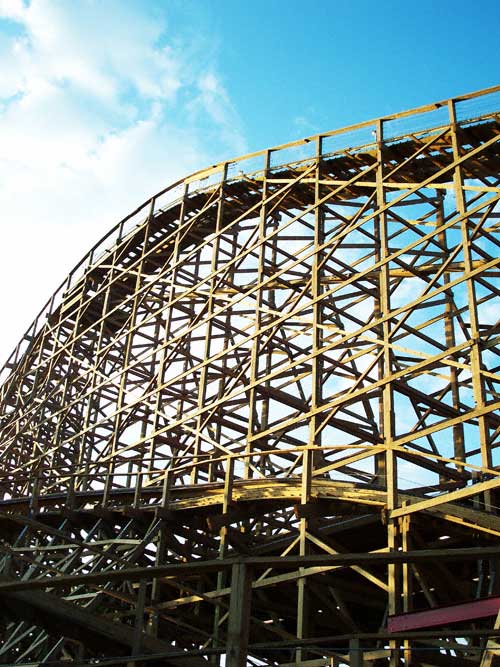 The New For 2008 Evel Knievel Rollercoaster at Six Flags St. Louis, Eureka, Missouri