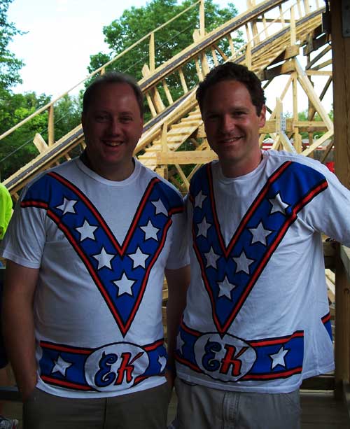 The New For 2008 Evel Knievel Rollercoaster at Six Flags St. Louis, Eureka, Missouri