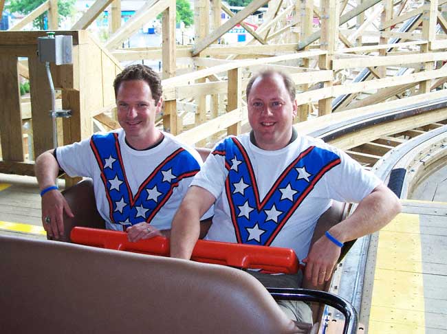 The New For 2008 Evel Knievel Rollercoaster at Six Flags St. Louis, Eureka, Missouri