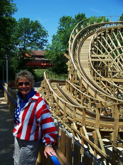 The New For 2008 Evel Knievel Rollercoaster at Six Flags St. Louis, Eureka, Missouri