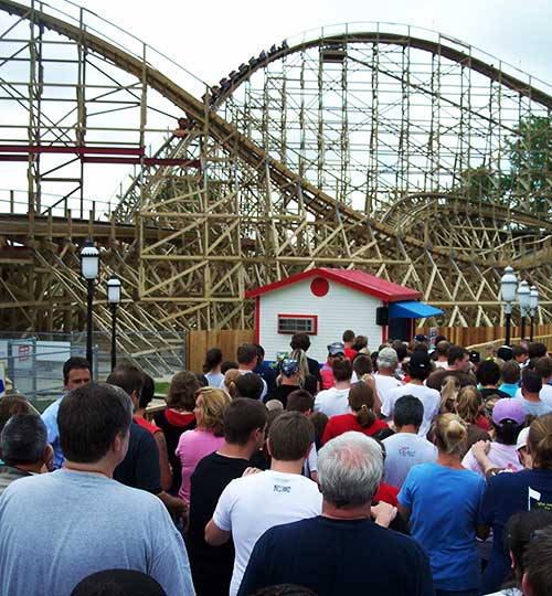 The New For 2008 Evel Knievel Rollercoaster at Six Flags St. Louis, Eureka, Missouri