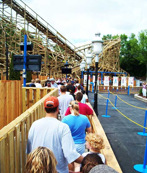 The New For 2008 Evel Knievel Rollercoaster at Six Flags St. Louis, Eureka, Missouri
