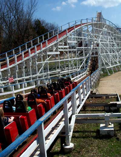 The Screaming Eagle Rollercoaster at Six Flags St. Louis, Allenton, Missouri