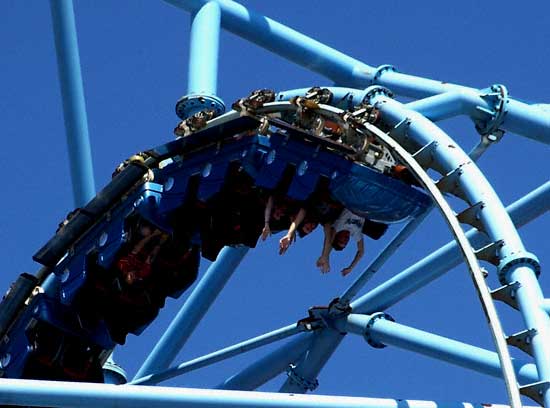 The Mr. Freeze Rollercoaster at Six Flags St. Louis, Allenton, Missouri