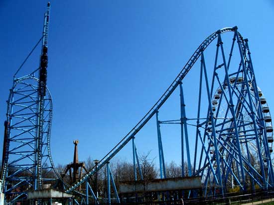 The Mr. Freeze Rollercoaster at Six Flags St. Louis, Allenton, Missouri