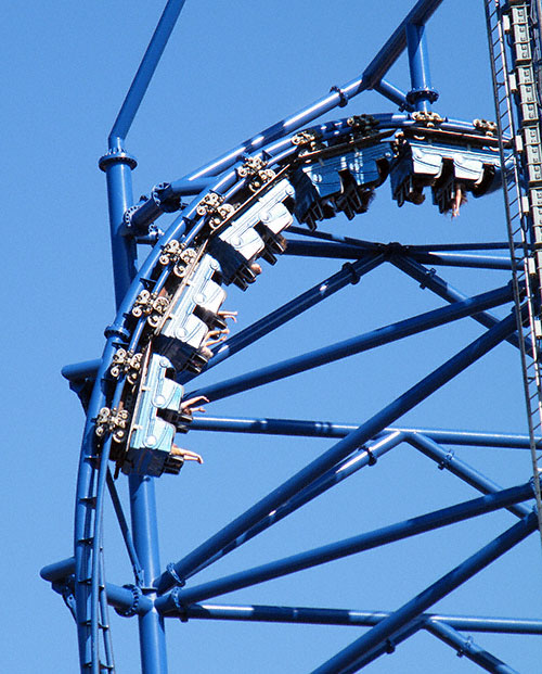 The Mr. Freeze Rollercoaster at Six Flags St. Louis, Eureka, MO