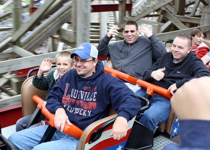 American Thunder Rollercoaster at Daredevil Daze Enthusiast Event at Six Flags St. Louis, Eureka, Missouri
