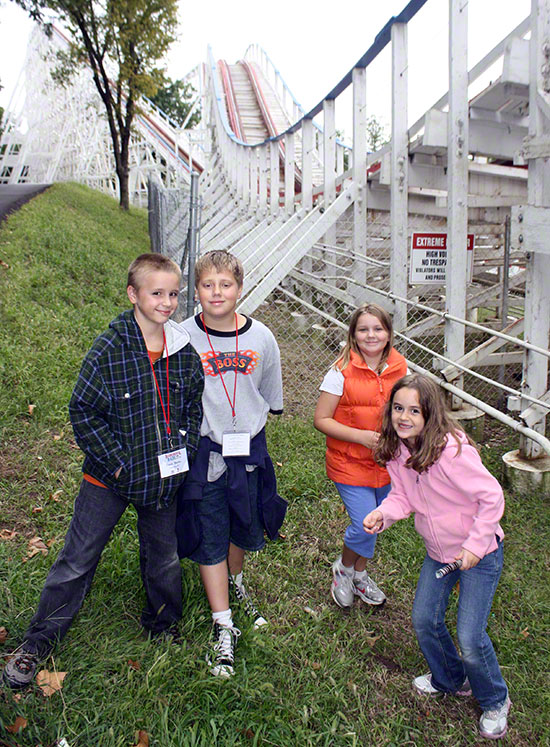 The Screaming Eagle Roller Coaster walk back during the Daredevil Daze Enthusiast Event at Six Flags St. Louis, Eureka, Missouri
