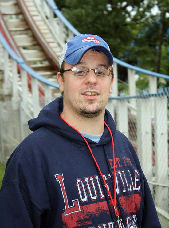 The Screaming Eagle Roller Coaster walk back during the Daredevil Daze Enthusiast Event at Six Flags St. Louis, Eureka, Missouri