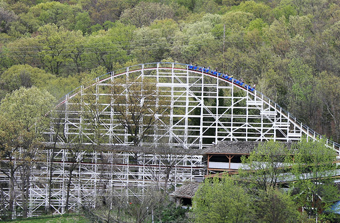 The Screaming Eagle Roller Coaster at Six Flags St. Louis, Eureka, Missouri
