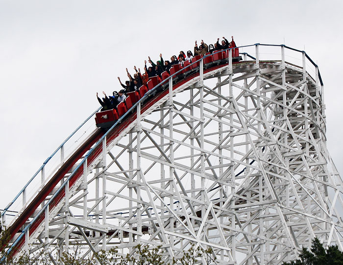 The Screaming Eagle Roller Coaster at Six Flags St. Louis, Eureka, Missouri