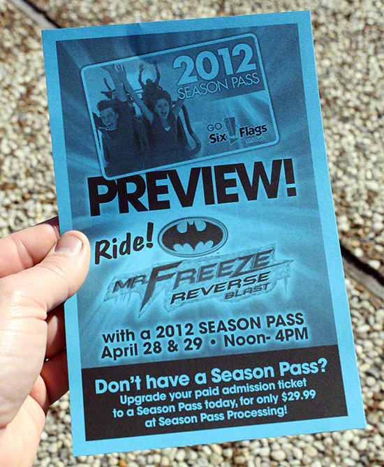 Mr. Freeze Reverse Blast at Six Flags St. Louis, Eureka, Missouri