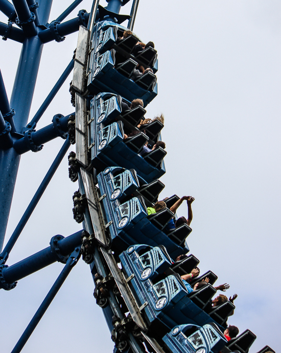 The Mr. Freeze Roller Coaster Behind the scenes tour during Daredevil Daze 2015 at Six Flags St. Louis, Eureka, Missouri