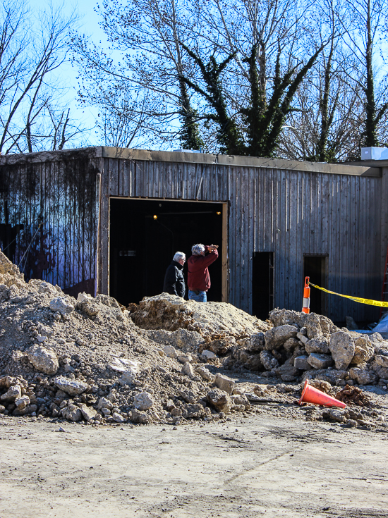 Justice League Battle For Metropolis under construction at Six Flags St. Louis, Eureka, Missouri