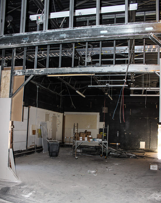 Justice League Battle For Metropolis under construction at Six Flags St. Louis, Eureka, Missouri