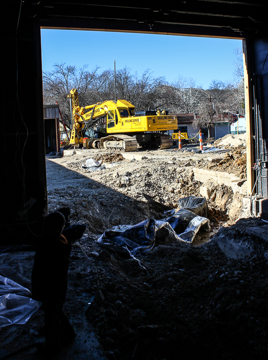 Justice League Battle For Metropolis under construction at Six Flags St. Louis, Eureka, Missouri