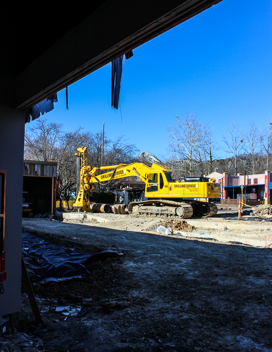 Justice League Battle For Metropolis under construction at Six Flags St. Louis, Eureka, Missouri