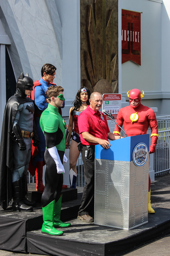 Justice League Battle For Metropolis Media Preview at Six Flags St. Louis, Eureka, Missouri