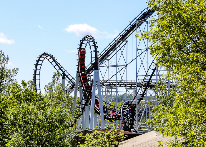 The new For 2016 Fireball coaster loop ride at Six Flags St. Louis, Eureka, Missouri