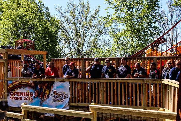 The new For 2016 Fireball coaster loop ride at Six Flags St. Louis, Eureka, Missouri