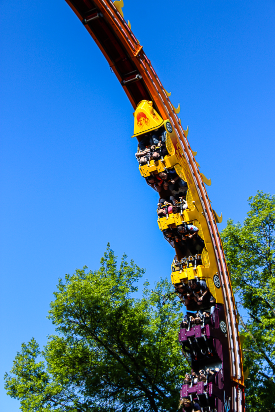 The new For 2016 Fireball coaster loop ride at Six Flags St. Louis, Eureka, Missouri