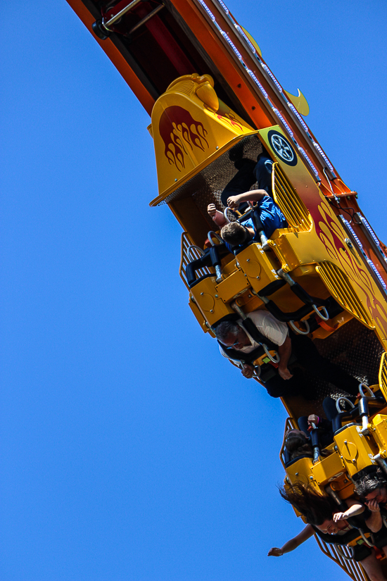 The new For 2016 Fireball coaster loop ride at Six Flags St. Louis, Eureka, Missouri