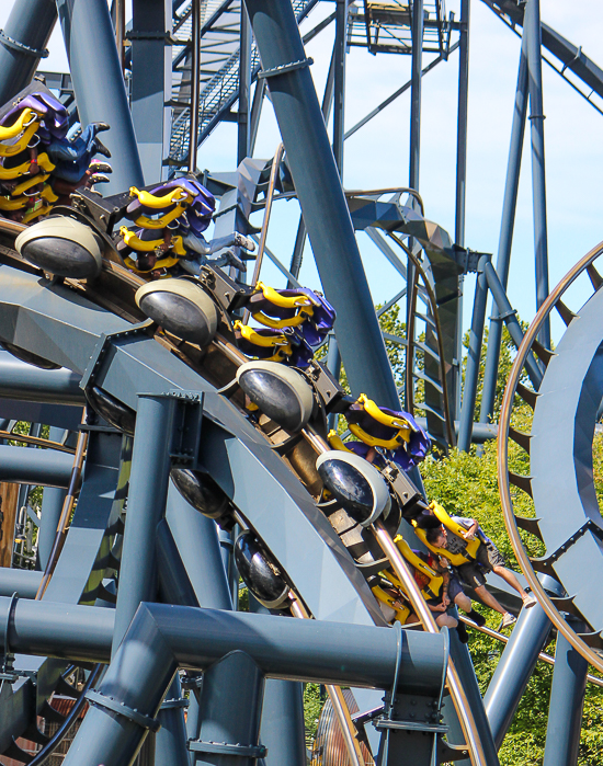 Batman: The Ride Rollercoaster at Daredevil Daze-Fright Fest 2019 at Six Flags St. Louis, Eureka, Missouri
