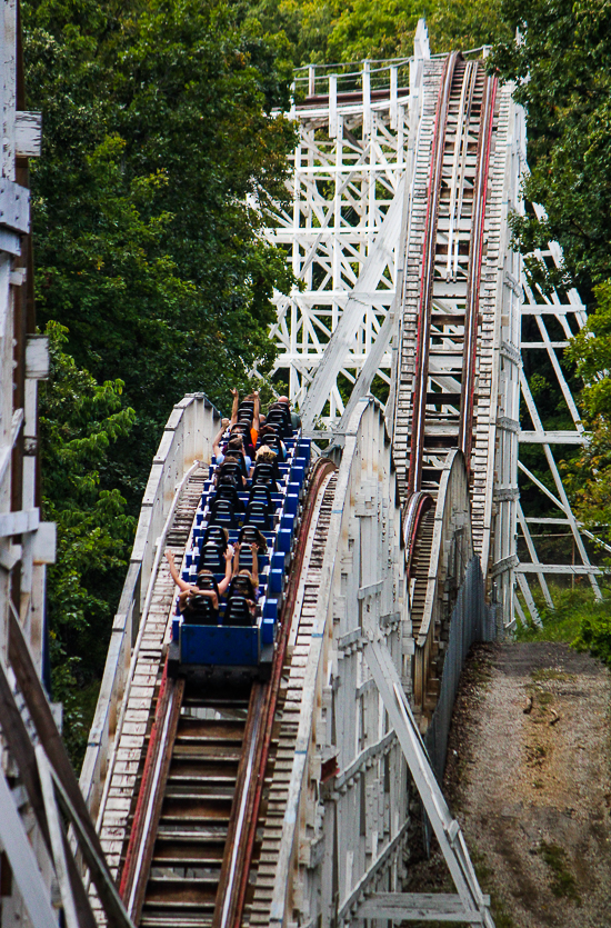 The Screamin' Eagle rollercoaster at Six Flags St. Louis, Eureka, Missouri