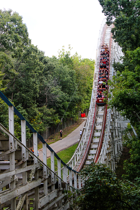 The Screamin' Eagle rollercoaster at Six Flags St. Louis, Eureka, Missouri