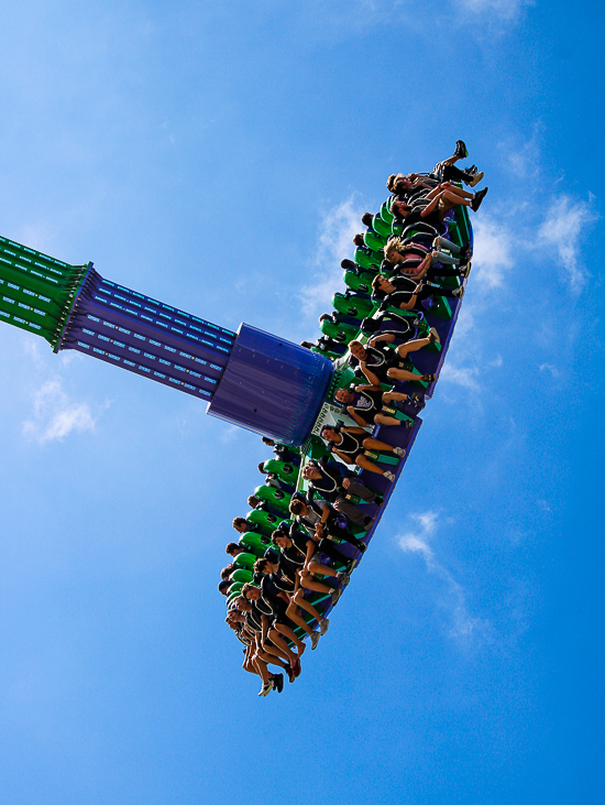 The Joker: Carnival of Chaos ride at Six Flags St. Louis, Eureka, Missouri
