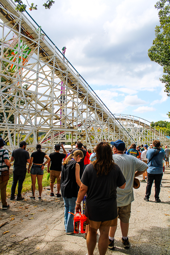 The Rookie racer rollercoaster at Six Flags St. Louis, Eureka, Missouri