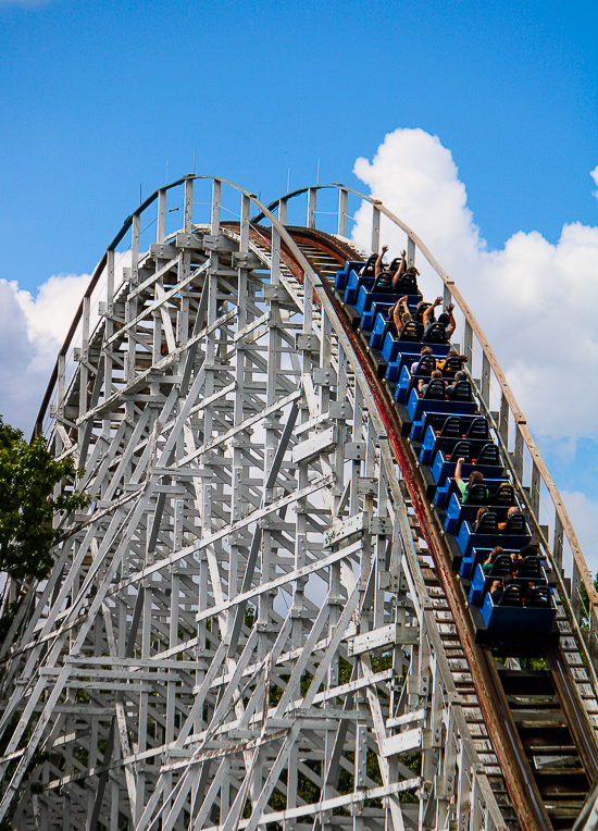 The Screamin' Eagle rollercoaster at Six Flags St. Louis, Eureka, Missouri