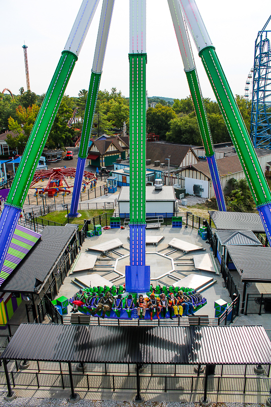 The Joker: Carnival of Chaos ride at Six Flags St. Louis, Eureka, Missouri