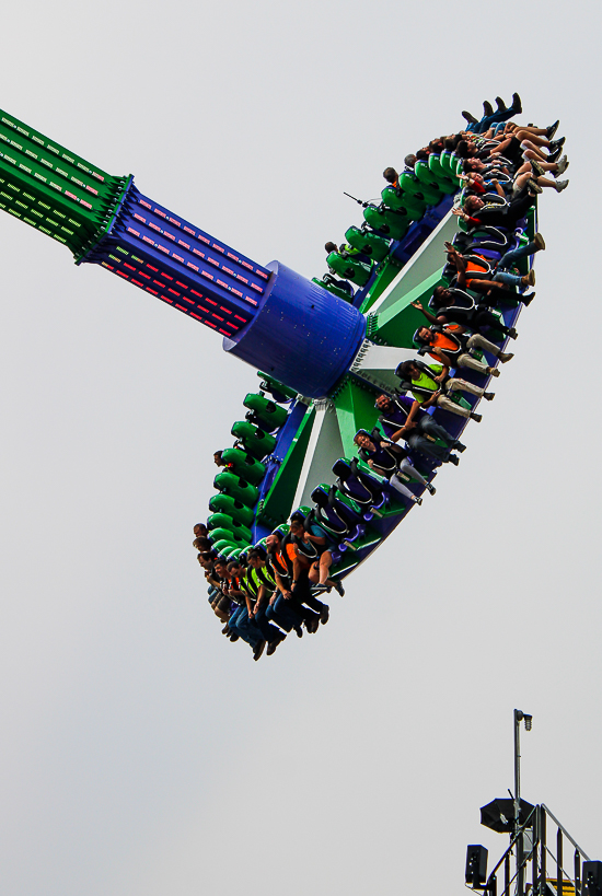 The Joker: Carnival of Chaos ride at Six Flags St. Louis, Eureka, Missouri