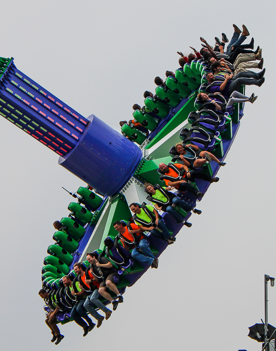 The Joker: Carnival of Chaos ride at Six Flags St. Louis, Eureka, Missouri