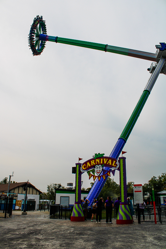 The Joker: Carnival of Chaos ride at Six Flags St. Louis, Eureka, Missouri