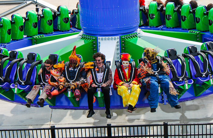 The Joker: Carnival of Chaos ride at Six Flags St. Louis, Eureka, Missouri