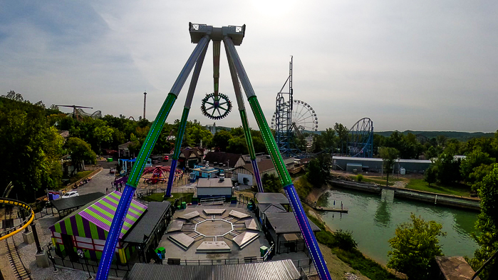 The Joker: Carnival of Chaos ride at Six Flags St. Louis, Eureka, Missouri