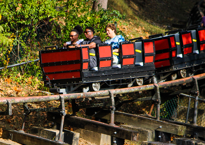 The Runaway Mine Train roller coaster at Six Flags St. Louis, Eureka, Missouri